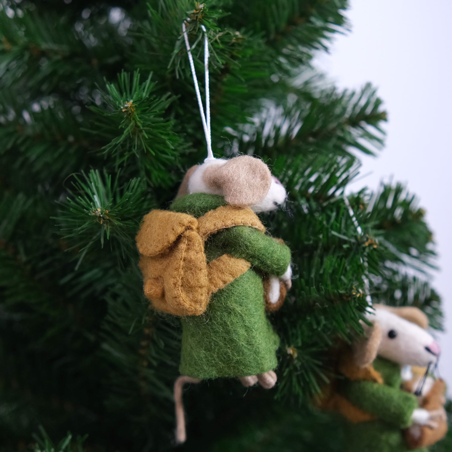 Wool Mouse Christmas Ornament