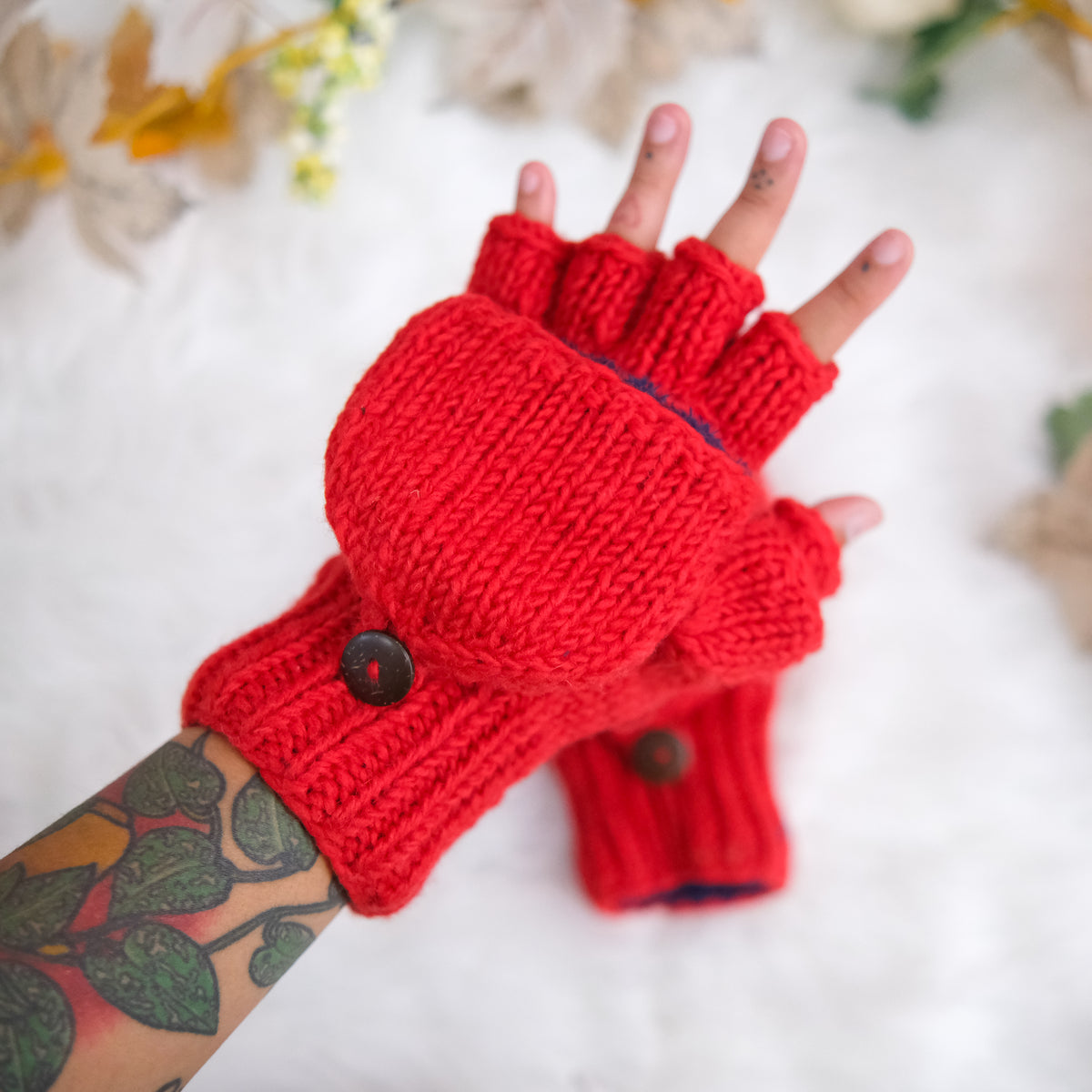Handknit Convertible Mittens