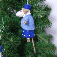 Handmade Felt Lady Mouse Ornament