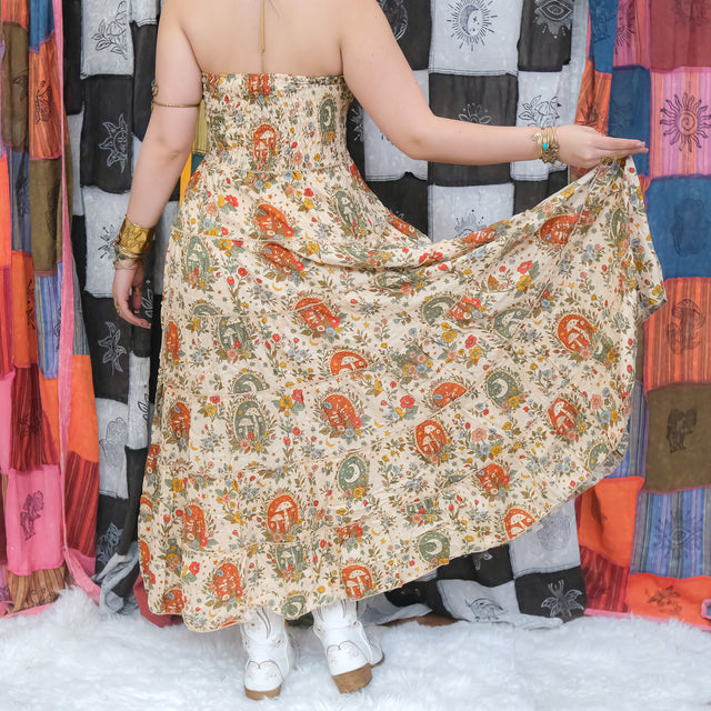 Cottagecore 2- Way Convertible Maxi Skirt & Halter Dress