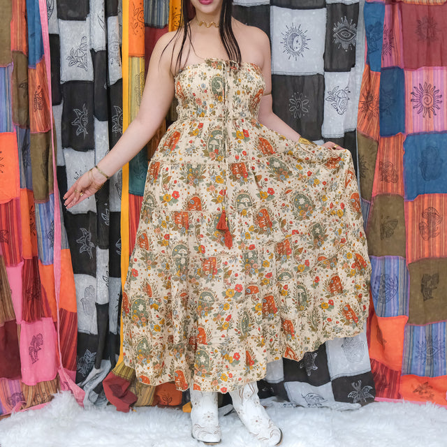 Cottagecore 2- Way Convertible Maxi Skirt & Halter Dress