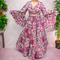 Fae Haven Skirt with Ruffle Sleeve Top