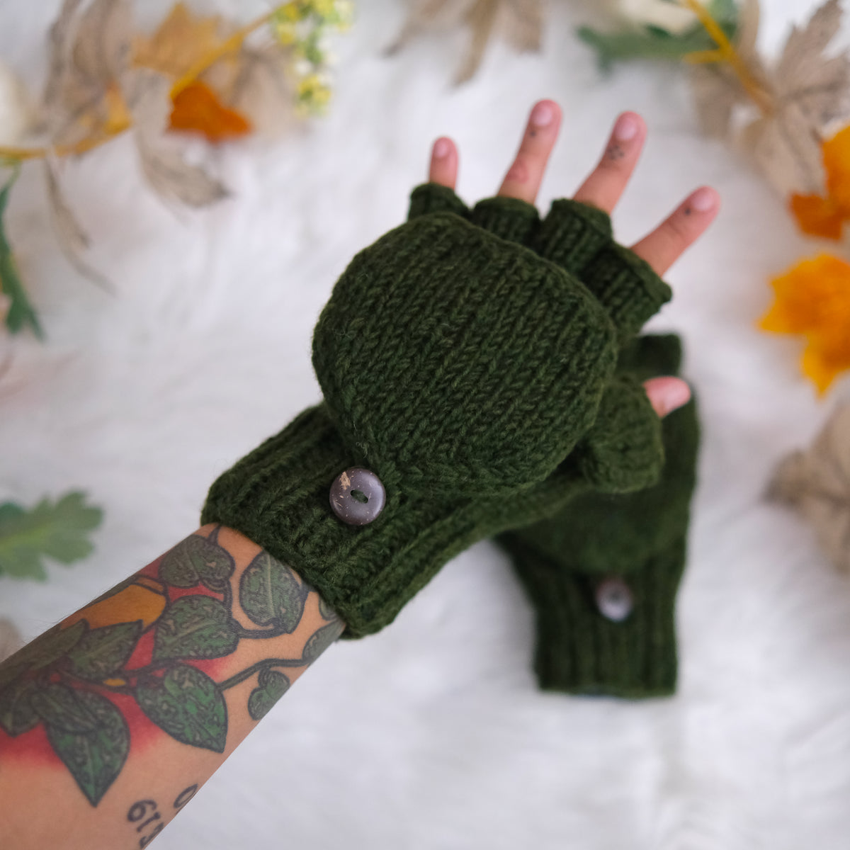 Handknit Convertible Mittens