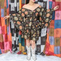 Whimsical Flare Sleeve Tiered Mini Dress with Smocked Waist
