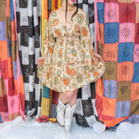 Whimsical Flare Sleeve Tiered Mini Dress with Smocked Waist