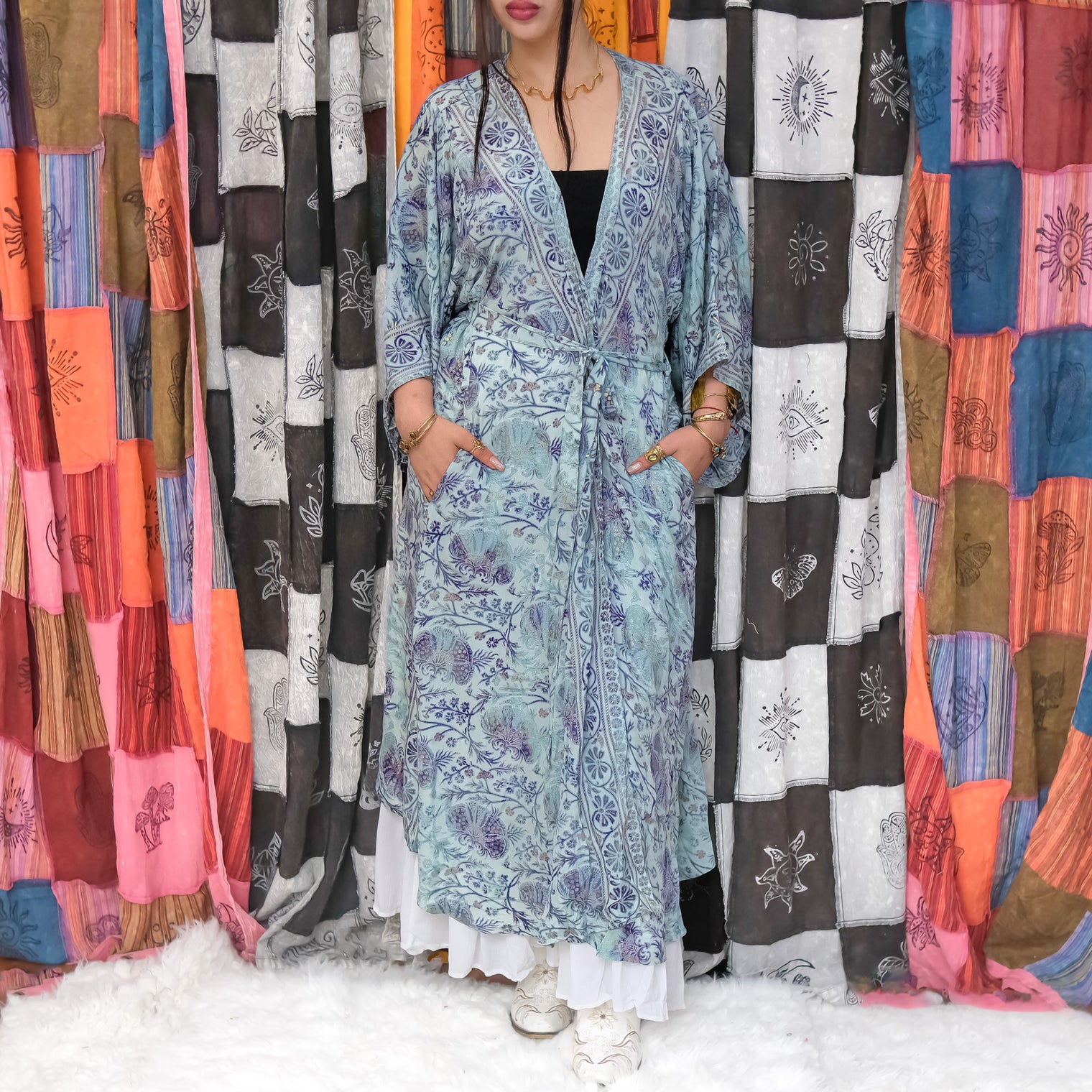 Bohemian Style Long Kimono