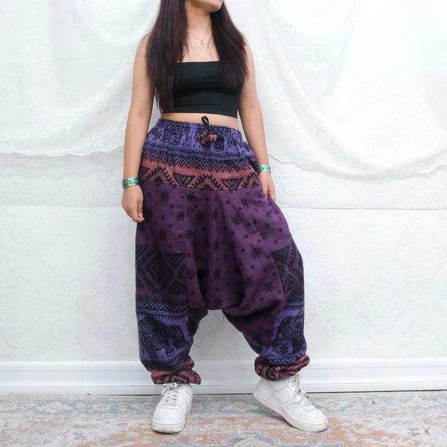 Elephant Print Harem Fall/Winter Pants