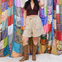 Boho Ruffle Cotton Shorts