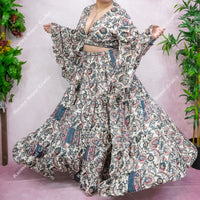 Fae Haven Skirt with Ruffle Sleeve Top