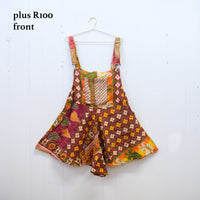 Kantha Bloom Plus Size Romper with Pockets