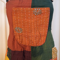 Kantha Patchwork Flowy Wide Leg Overalls