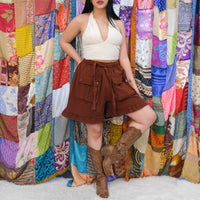 Boho Ruffle Cotton Shorts