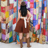 Boho Ruffle Cotton Shorts