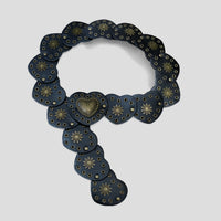 Heart-Shaped Faux Leather Waist Belt