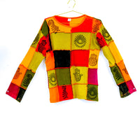 Patchwork Celestial Print Cotton Pull Over