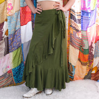 Boho Festival Wrap Maxi Skirt