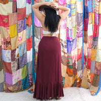 Boho Festival Wrap Maxi Skirt