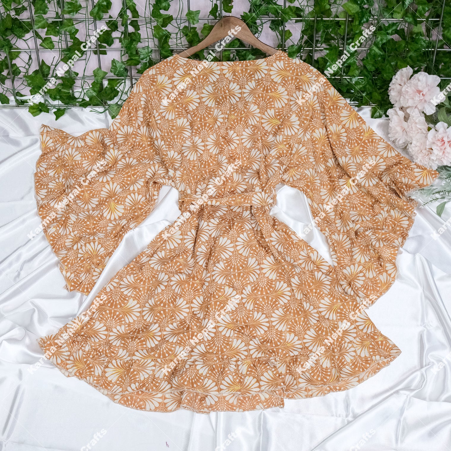 Moonlight  Flowy Ruffle Sleeve Kimono with Pockets