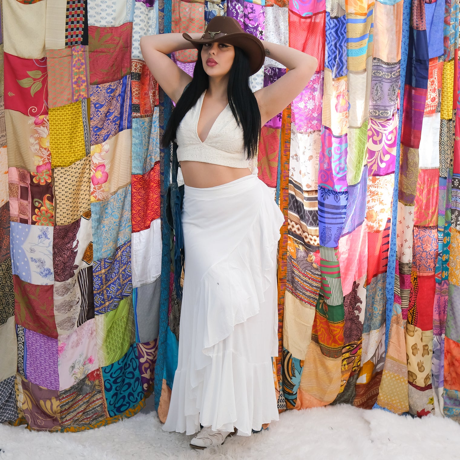 Boho Festival Wrap Maxi Skirt