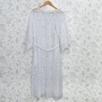 Celestial Sheer Lace Kimono with Pockets & Adjustable Tie