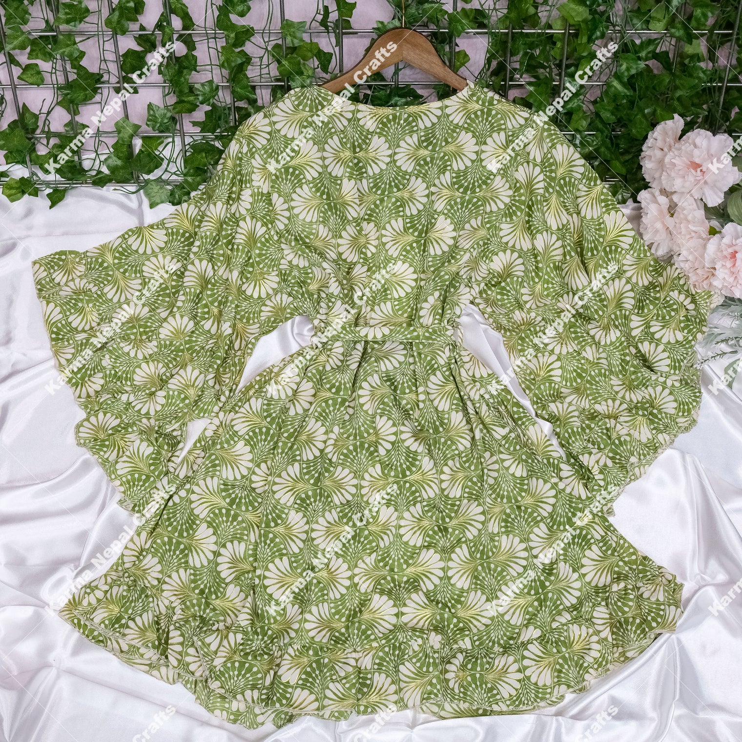 Moonlight  Flowy Ruffle Sleeve Kimono with Pockets