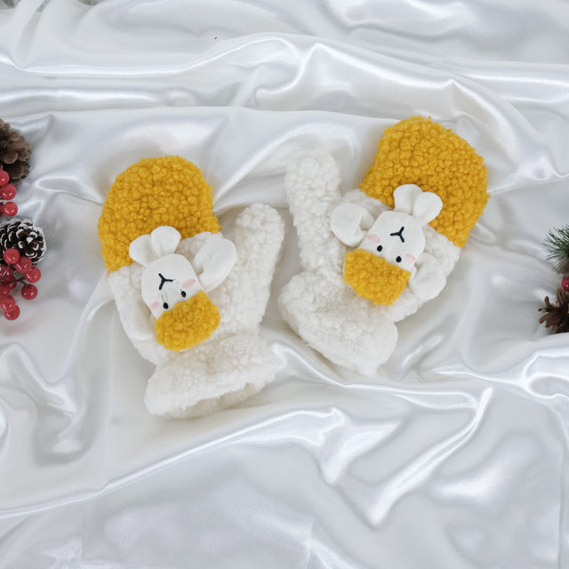 Fleece Sheep Design Stretchy Mitten