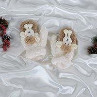 Fleece Sheep Design Stretchy Mitten