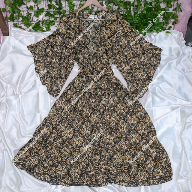 Sienna Moon Long Kimono with Ruffle Sleeve