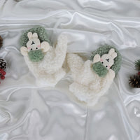 Fleece Sheep Design Stretchy Mitten