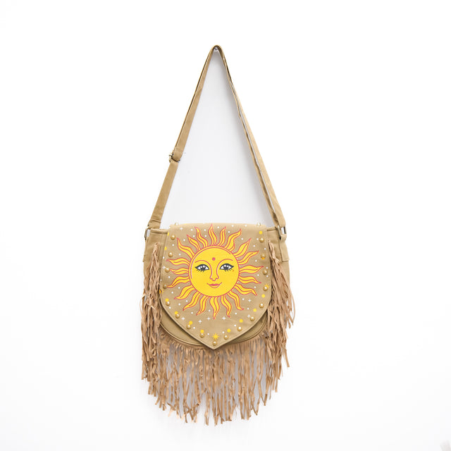 Solstice Fringe Sun Boho  Bag