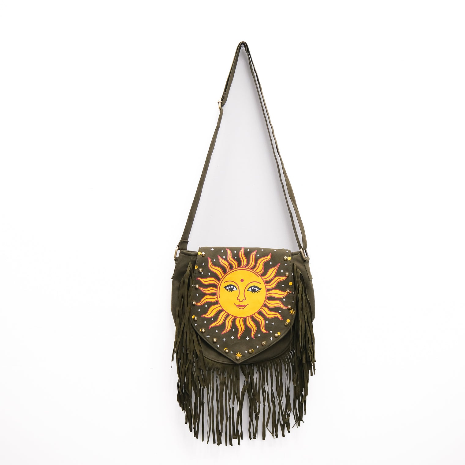 Solstice Fringe Sun Boho  Bag