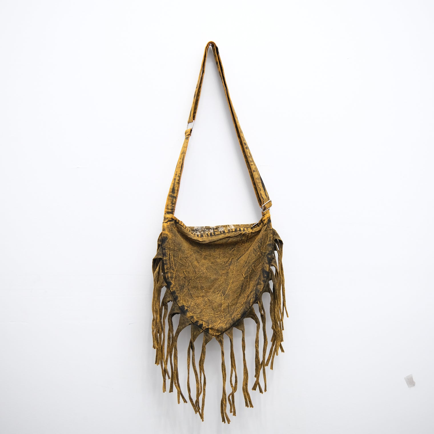 Celestial  Stonewashed Crossbody  Fringe Bag