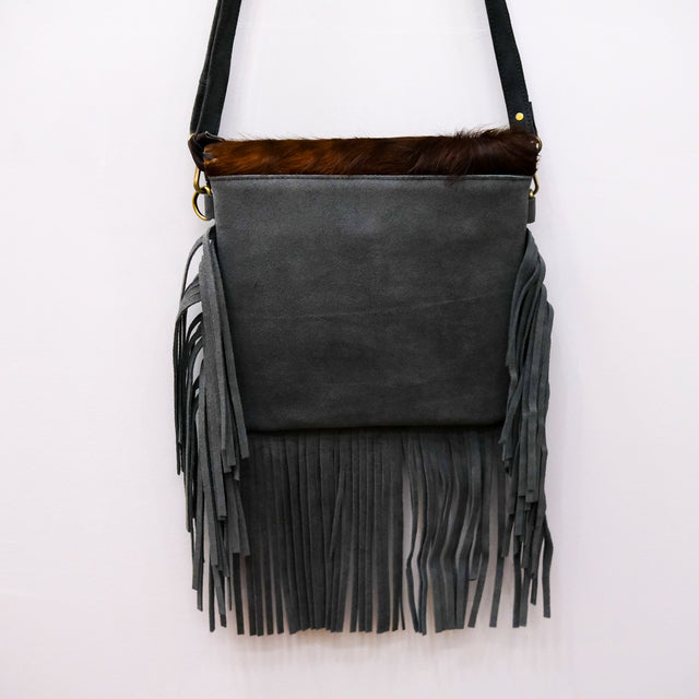 Turquoise Trail One of a Kind Boho Fringe Crossbody Bag