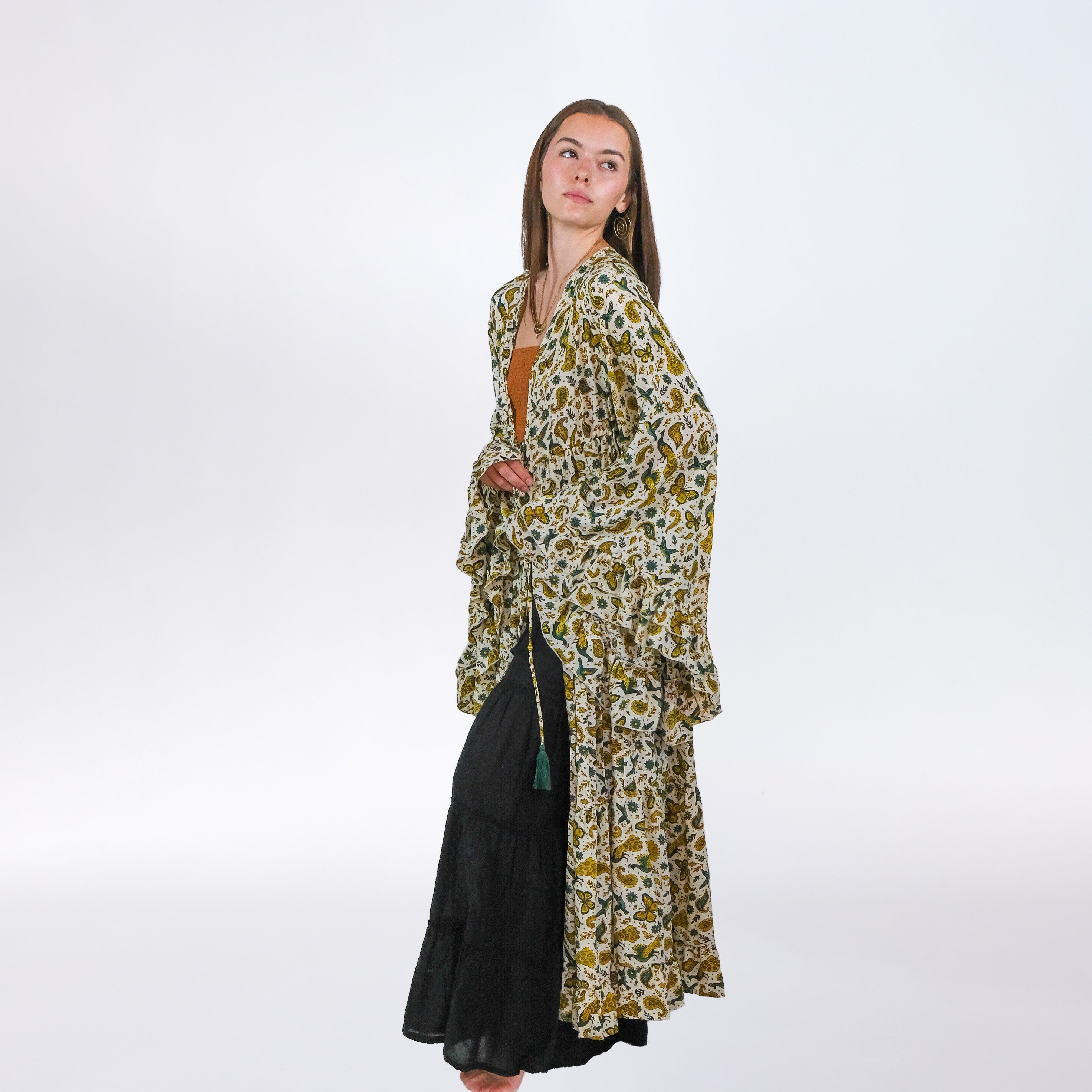 Boho Festival Duster Kimono-Earthy Boho Layering| Karma Nepal