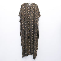 Flowy Celestial Paisley Boho Kaftan Dress