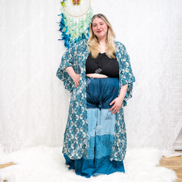 Sienna Moon Long Kimono with Ruffle Sleeve