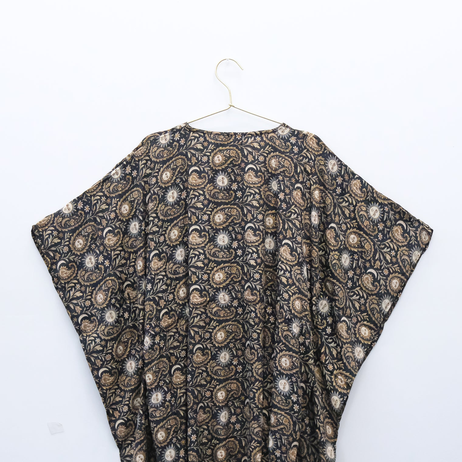 Flowy Celestial Paisley Boho Kaftan Dress