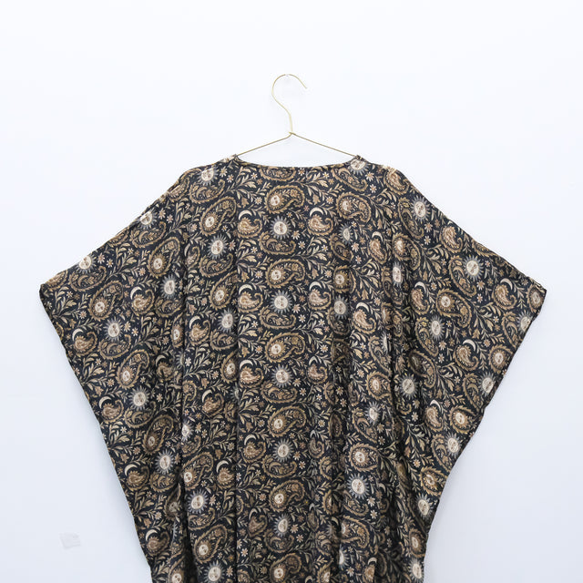 Flowy Celestial Paisley Boho Kaftan Dress