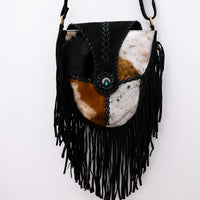 Wild Prairie Cowhide Fringe Crossbody Bag