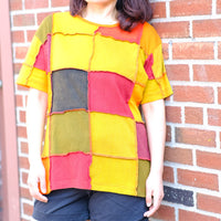 Patchwork Unisex Cotton Top