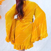 Velvet Mini Wrap Dress