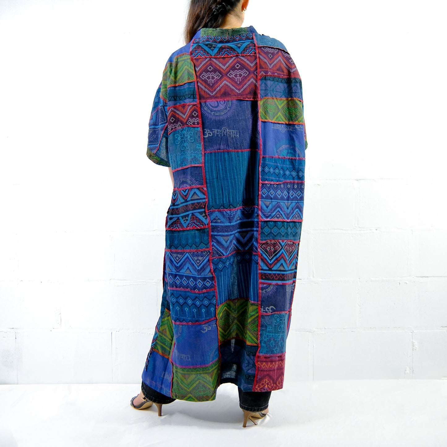 Patchwork Cotton Long Oversized Duster