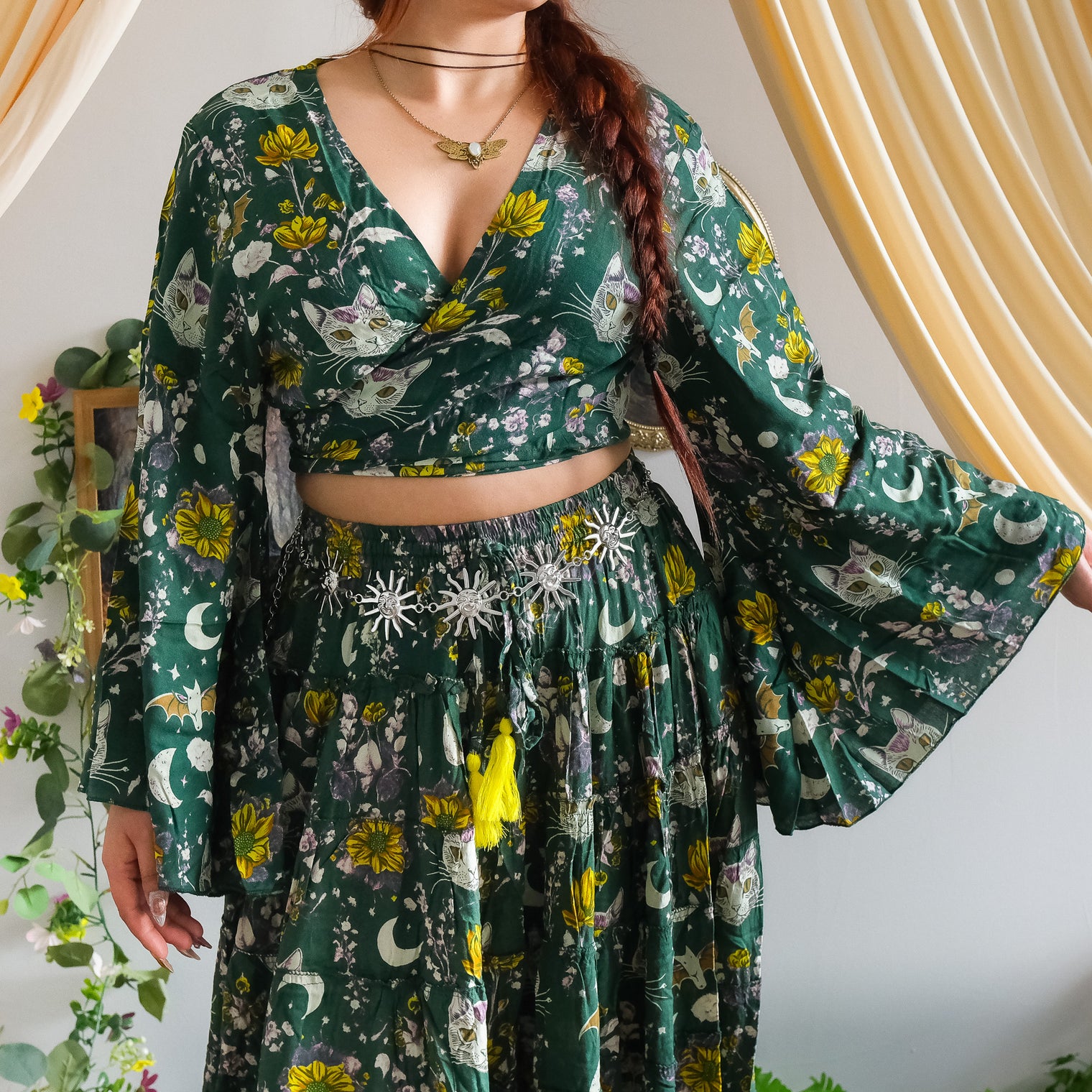 Luna Mystic Witchy Skirt and Bell Sleeve Top