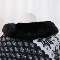 Boho Snowflake Faux Fur Ponchos