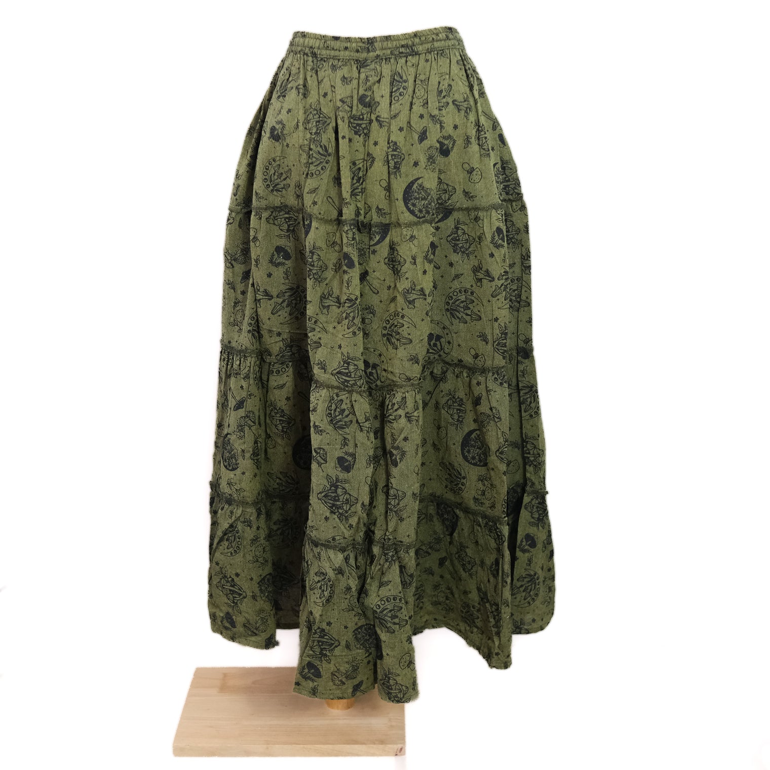 Enchanted Forest Mushroom Maxi Skirt