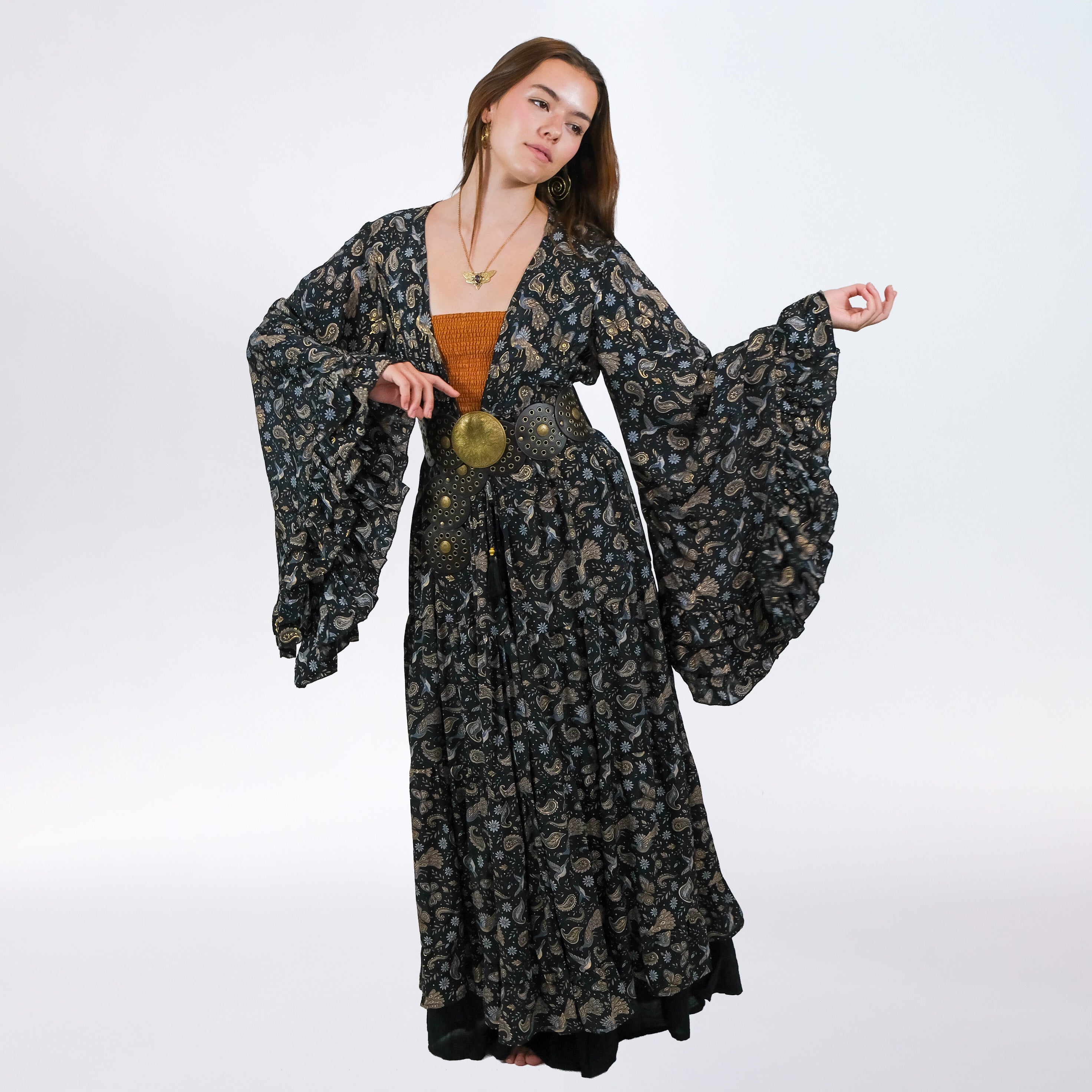 Boho Festival Duster Kimono-Earthy Boho Layering| Karma Nepal