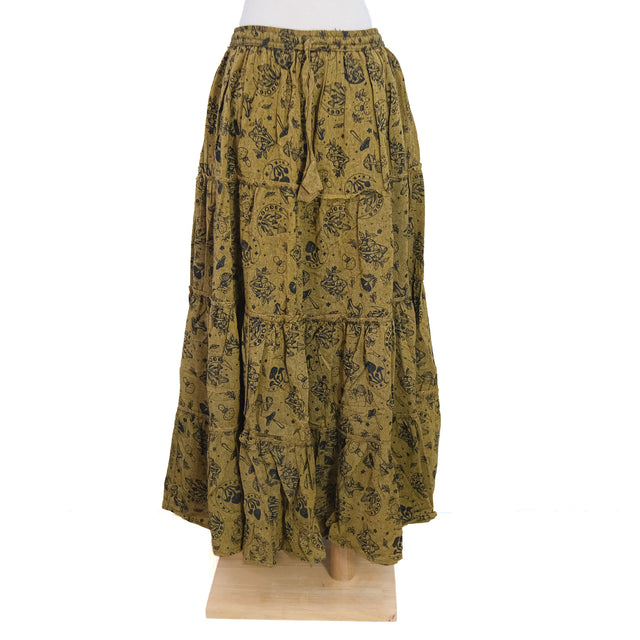 Enchanted Forest Mushroom Maxi Skirt