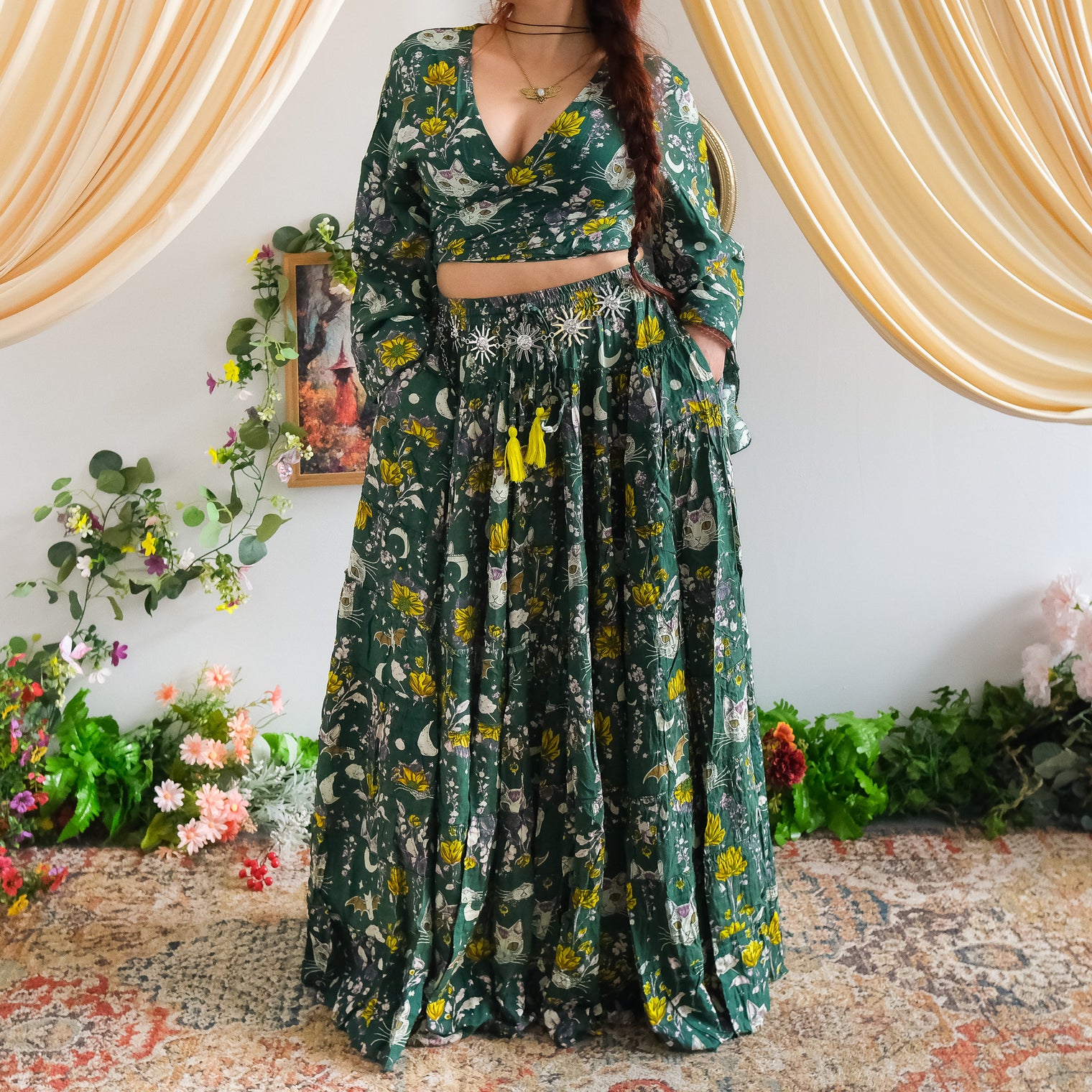 Luna Mystic Witchy Skirt and Bell Sleeve Top