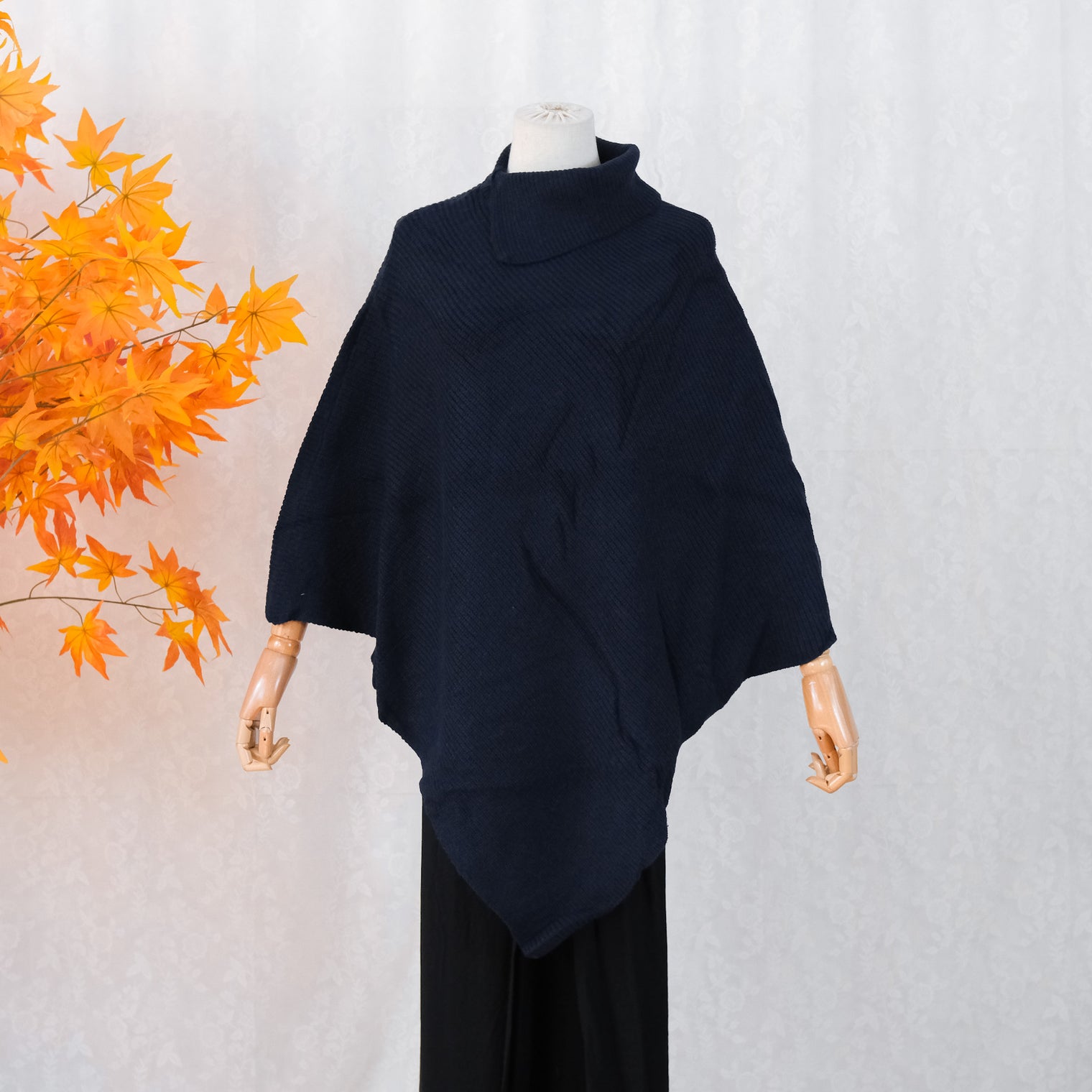 Knitted Boho Solid Ponchos