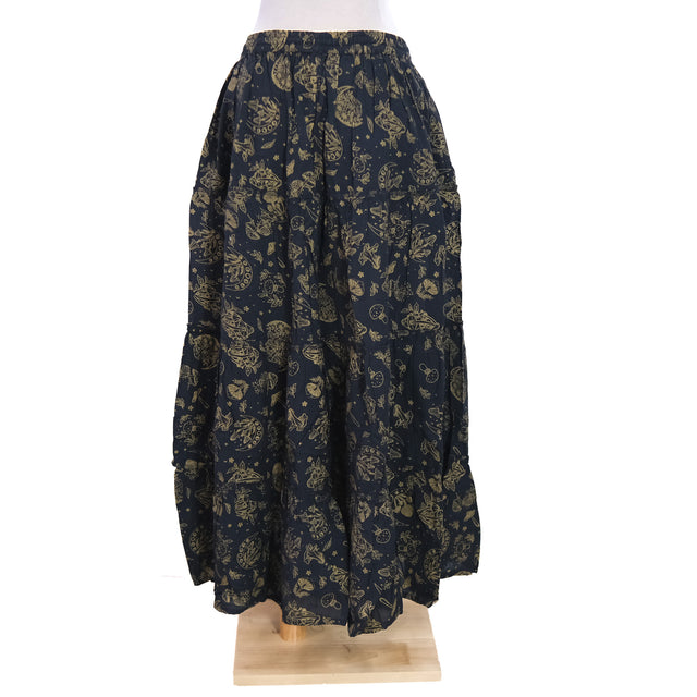 Enchanted Forest Mushroom Maxi Skirt